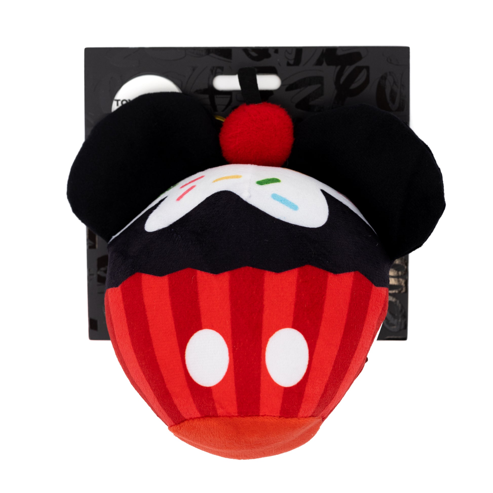 Dog Toy Squeaker Plush - Mickey Mouse Cupcake with Ears Red Dog Toy Squeaky Plush Disney