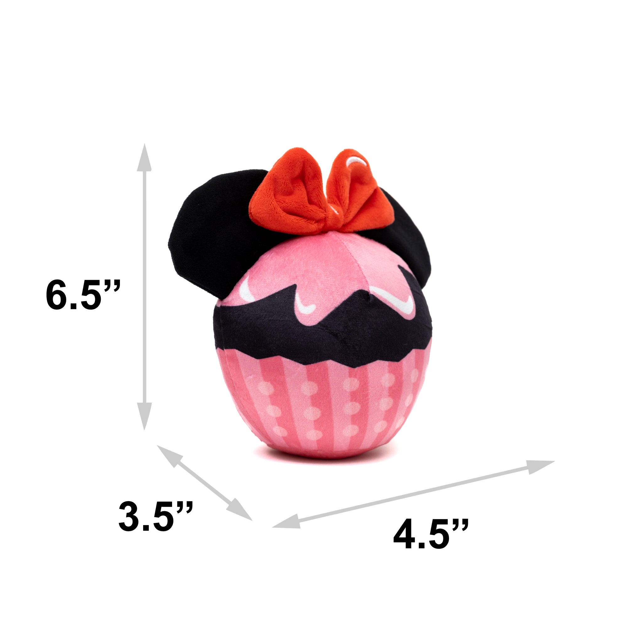 Dog Toy Squeaker Plush - Minnie Mouse Cupcake with Ears and Bow Dog Toy Squeaky Plush Disney