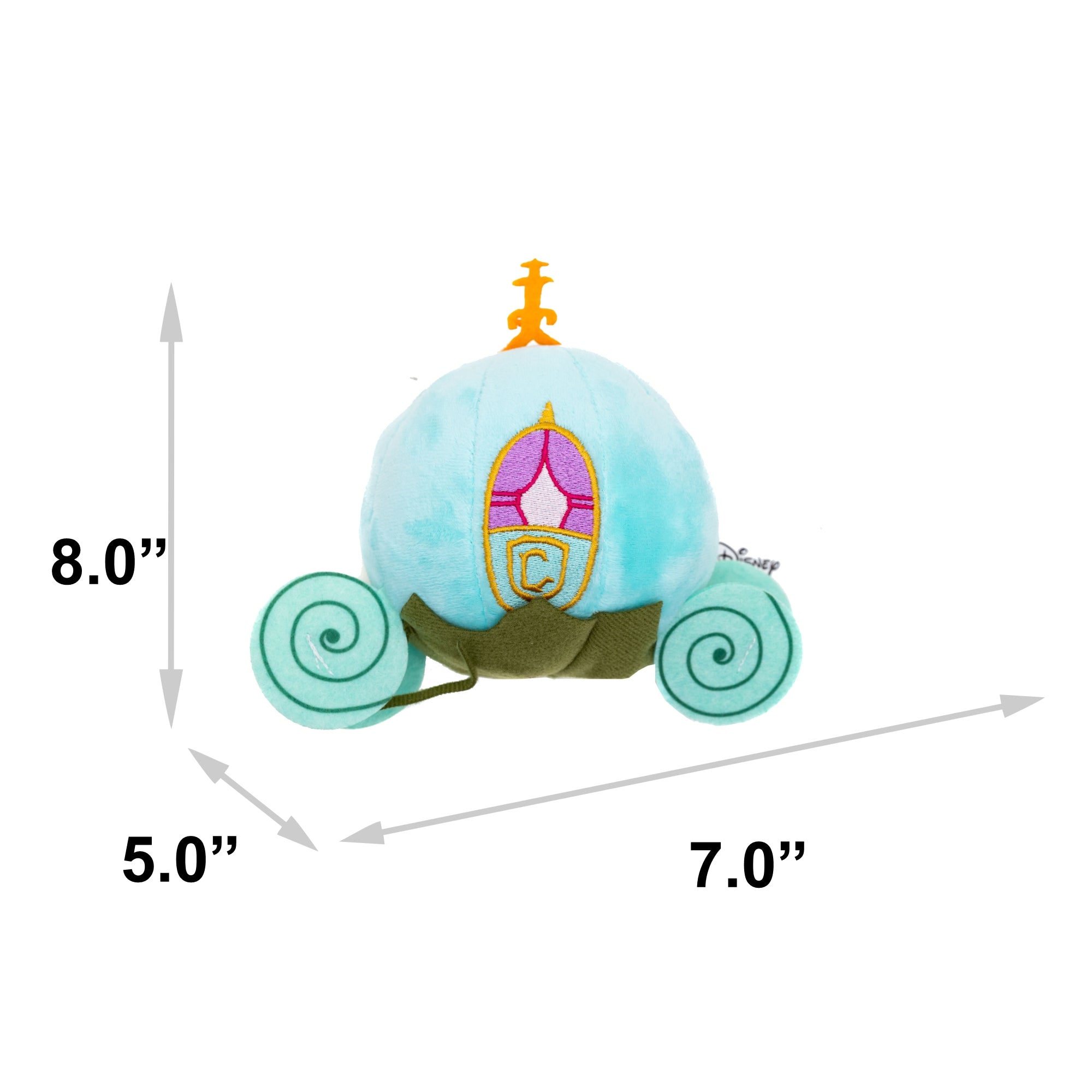 Dog Toy Squeaker Plush - Cinderella Pumpkin Carriage Light Blue Dog Toy Squeaky Plush Disney