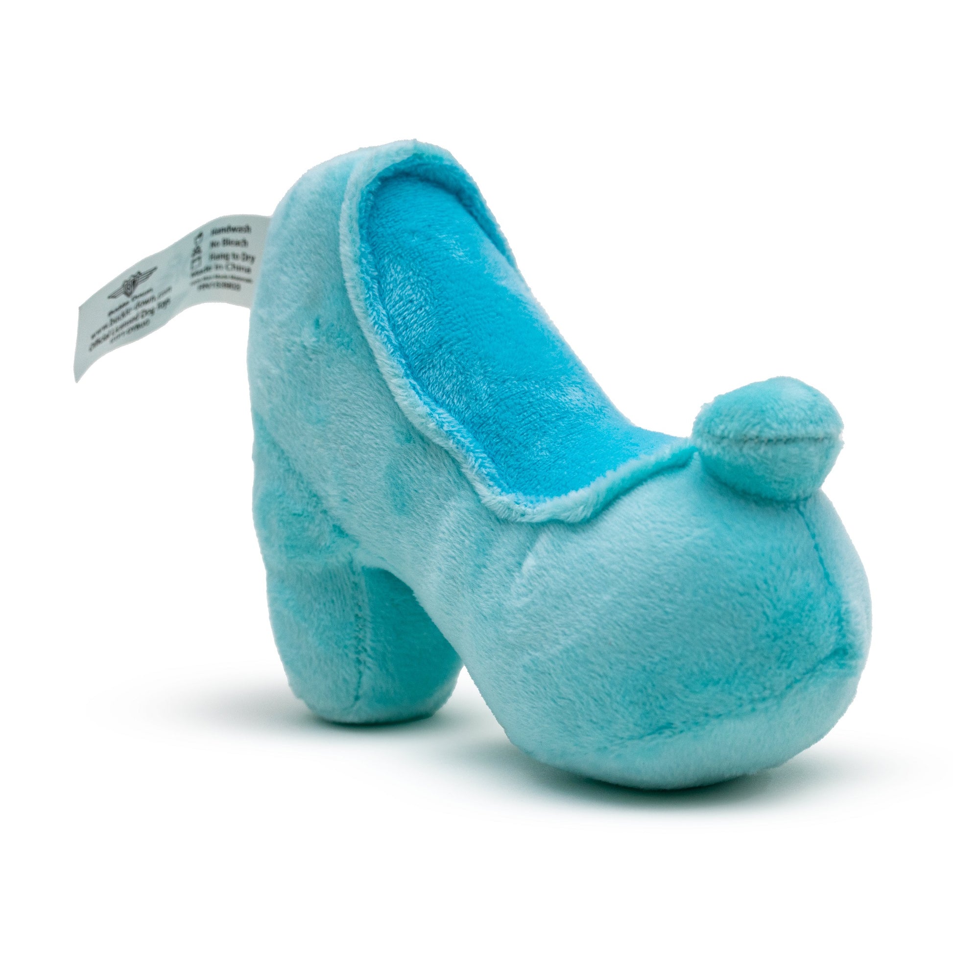 Dog Toy Squeaker Plush - Cinderella Slipper Replica Light Blue Dog Toy Squeaky Plush Disney