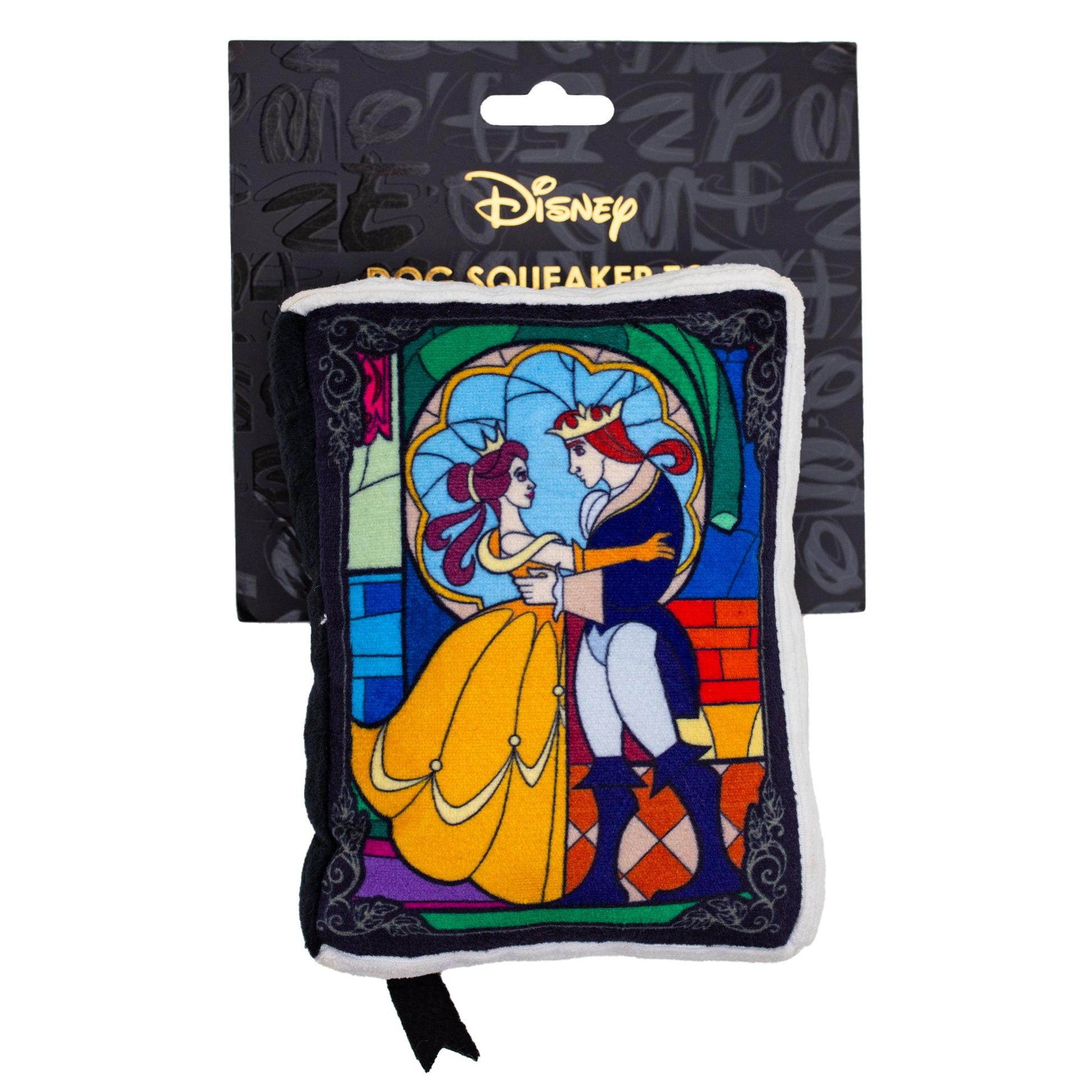 Dog Toy Squeaker Plush - Disney Beauty and the Beast Book Replica Dog Toy Squeaky Plush Disney