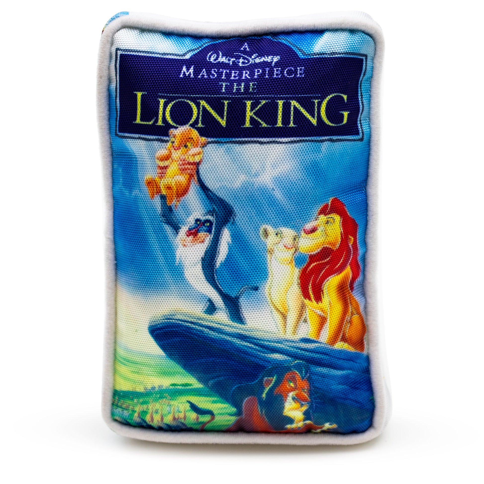 Dog Toy Squeaker Plush - Disney The Lion King VHS Tape Replica Dog Toy Squeaky Plush Disney