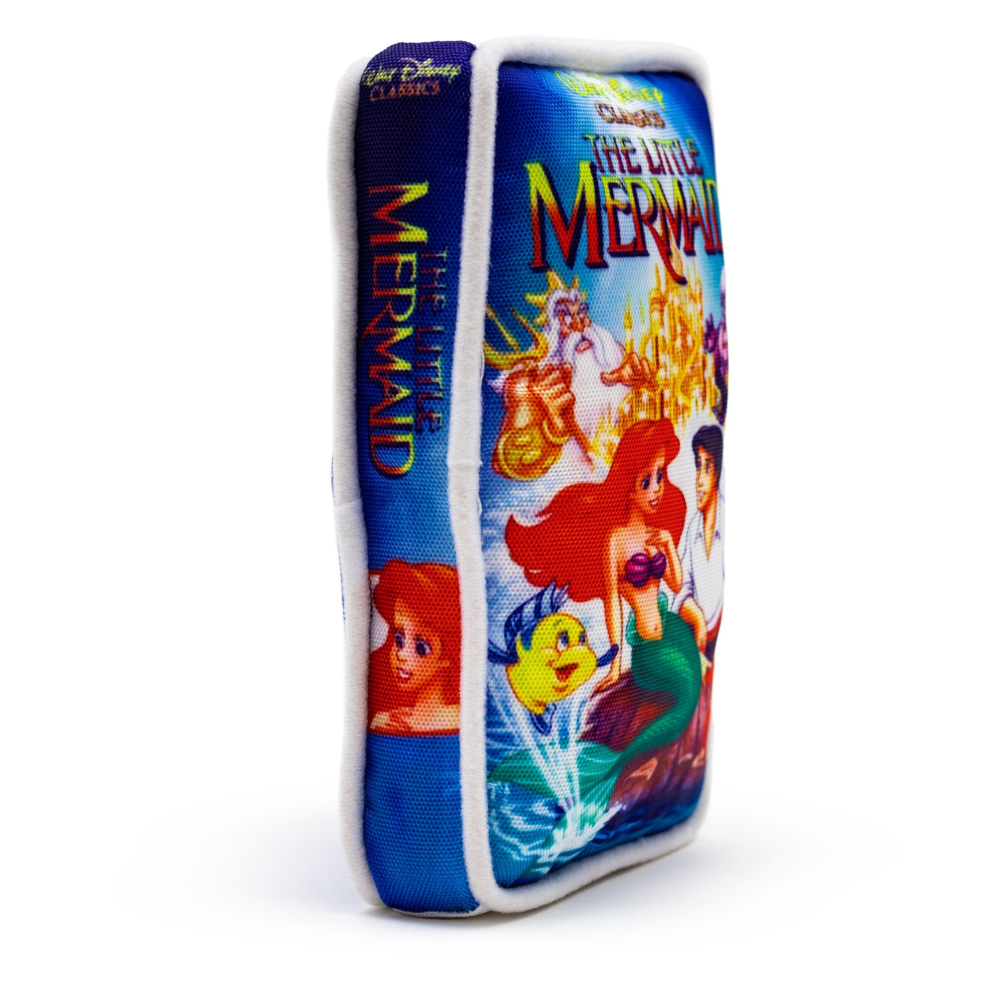 Dog Toy Squeaker Plush - Disney The Little Mermaid VHS Tape Replica Dog Toy Squeaky Plush Disney