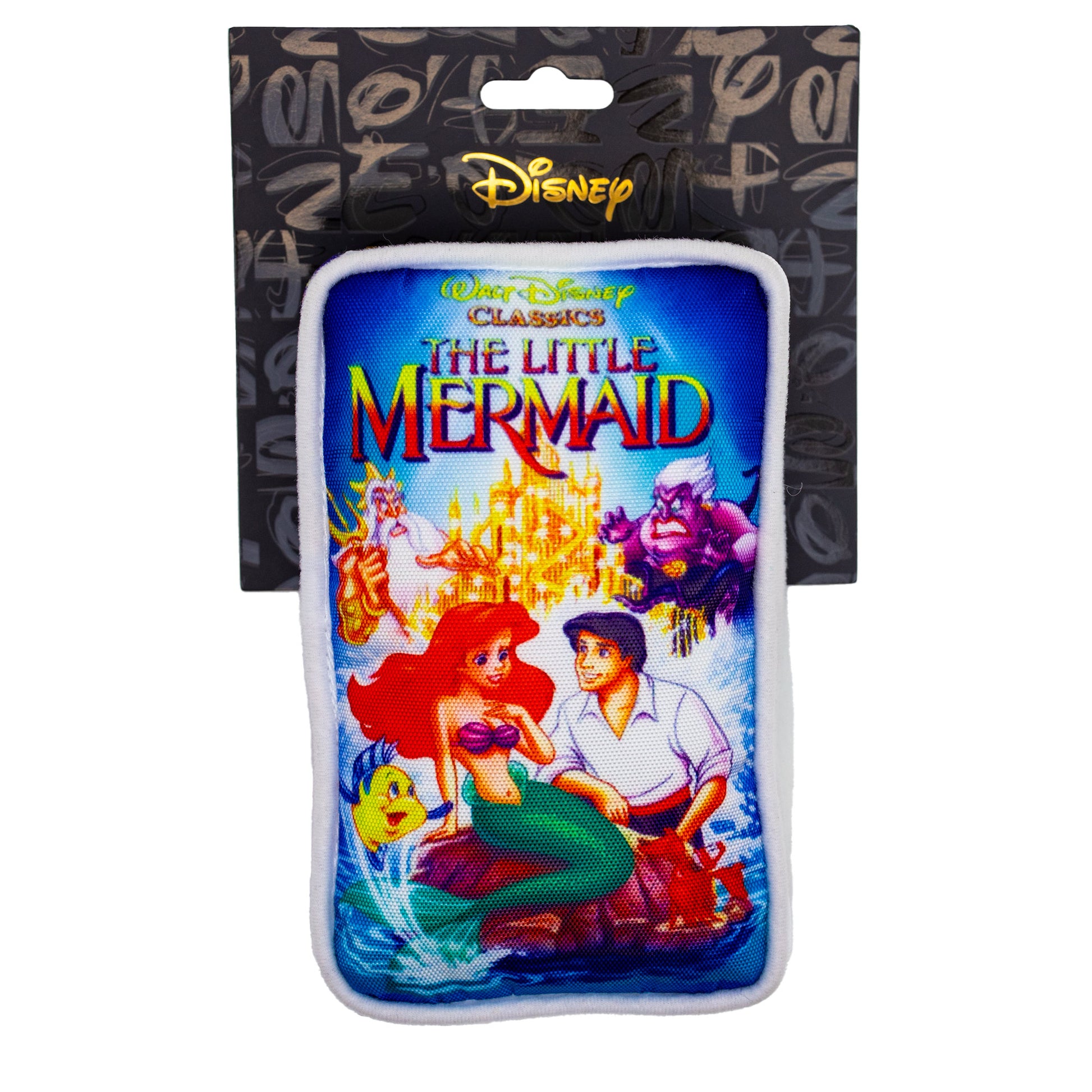 Dog Toy Squeaker Plush - Disney The Little Mermaid VHS Tape Replica Dog Toy Squeaky Plush Disney