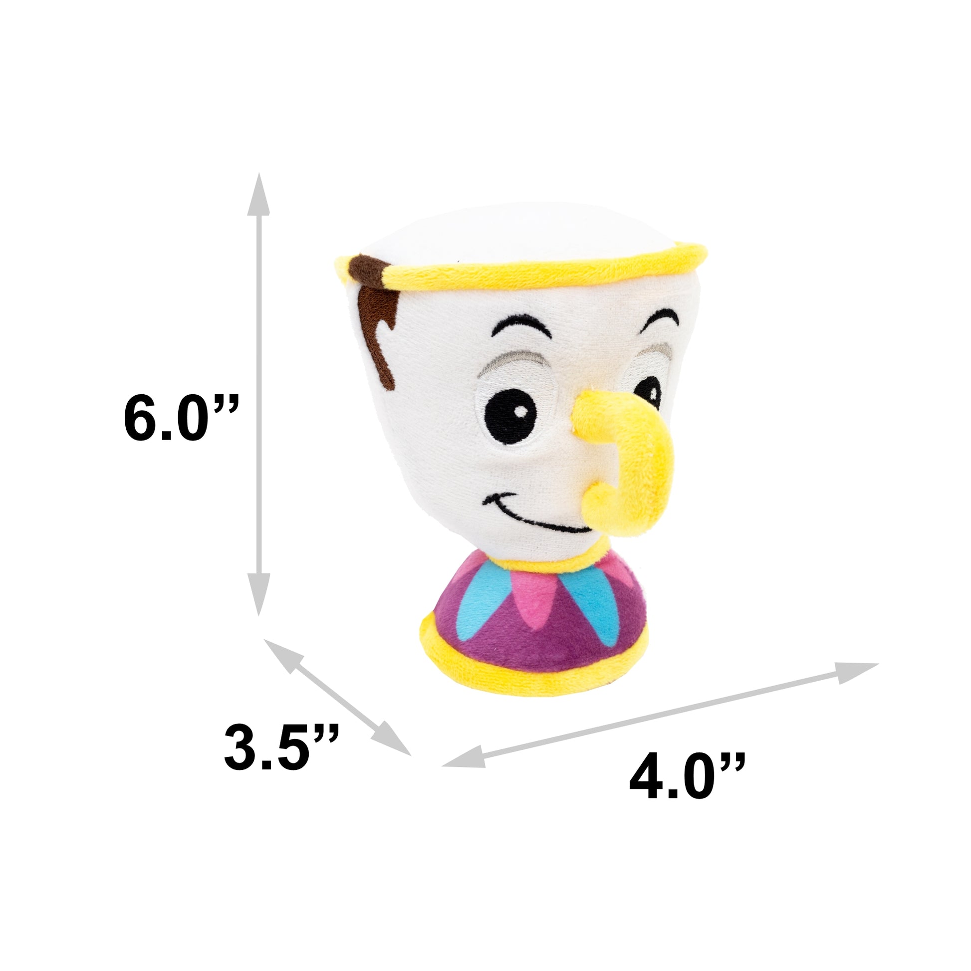 Dog Toy Squeaker Plush - Beauty and the Beast Chip Teacup Replica Dog Toy Squeaky Plush Disney