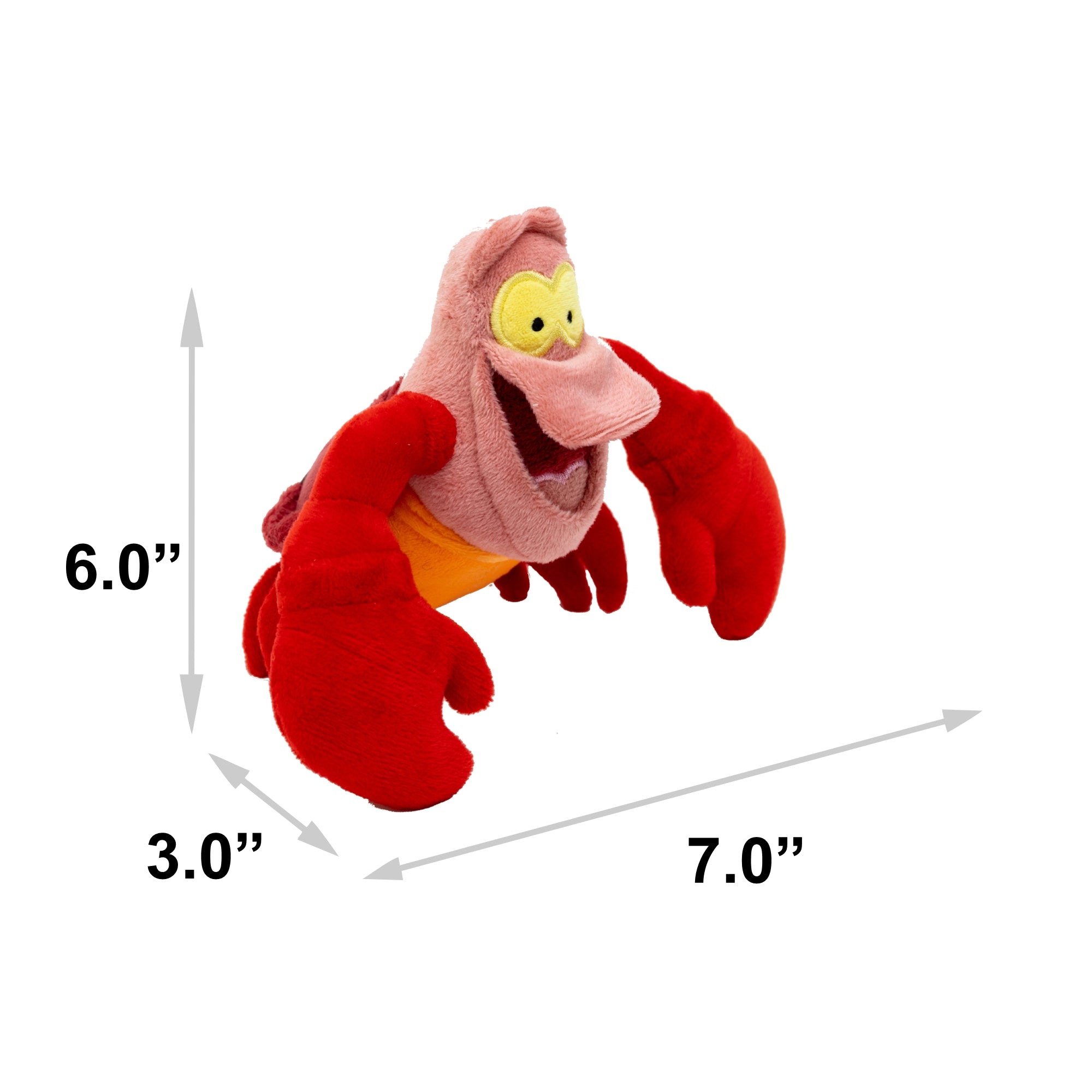 Dog Toy Squeaker Plush - The Little Mermaid Sebastian Full Body Pose Dog Toy Squeaky Plush Disney