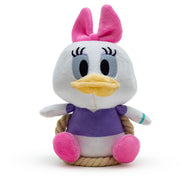 Dog Toy Squeaker Plush with Rope - Disney Daisy Duck Chibi Sitting Pose Dog Toy Squeaky Plush Disney