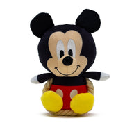 Dog Toy Squeaker Plush with Rope - Disney Mickey Mouse Chibi Sitting Pose Dog Toy Squeaky Plush Disney