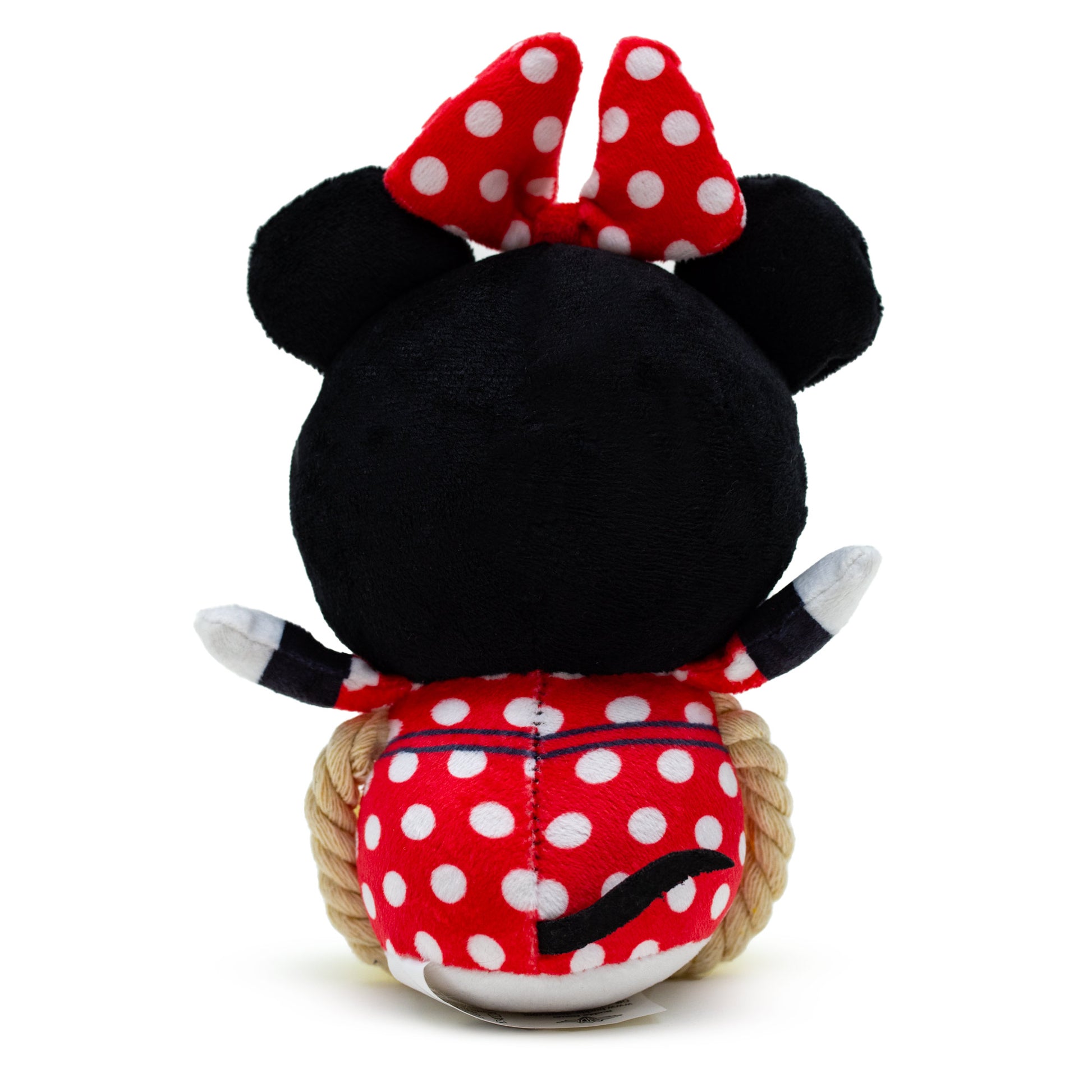 Dog Toy Squeaker Plush with Rope - Disney Minnie Mouse Chibi Sitting Pose Dog Toy Squeaky Plush Disney