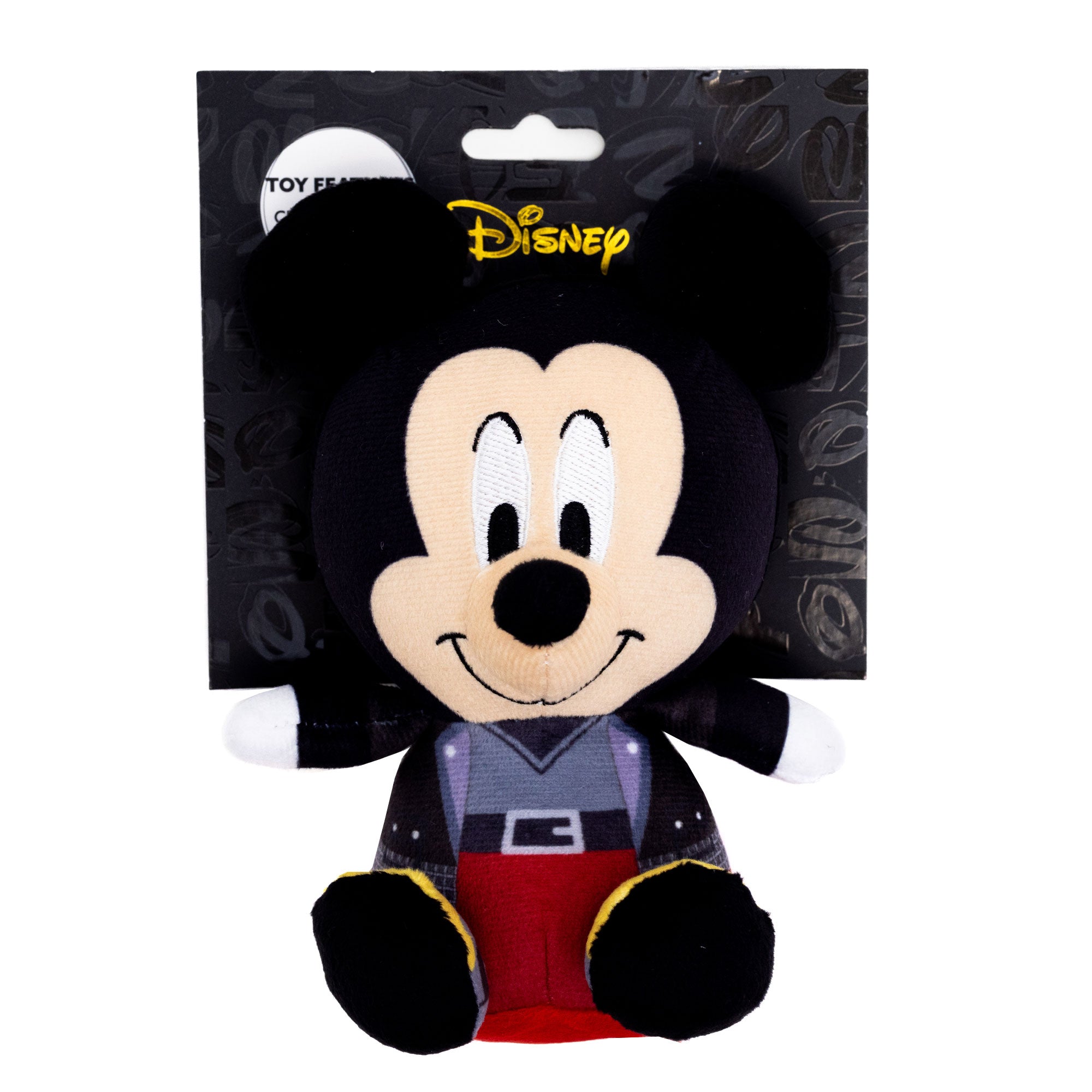Dog Toy Squeaker Plush - Kingdom Hearts King Mickey Mouse Full Body Sitting Pose Dog Toy Squeaky Plush Disney