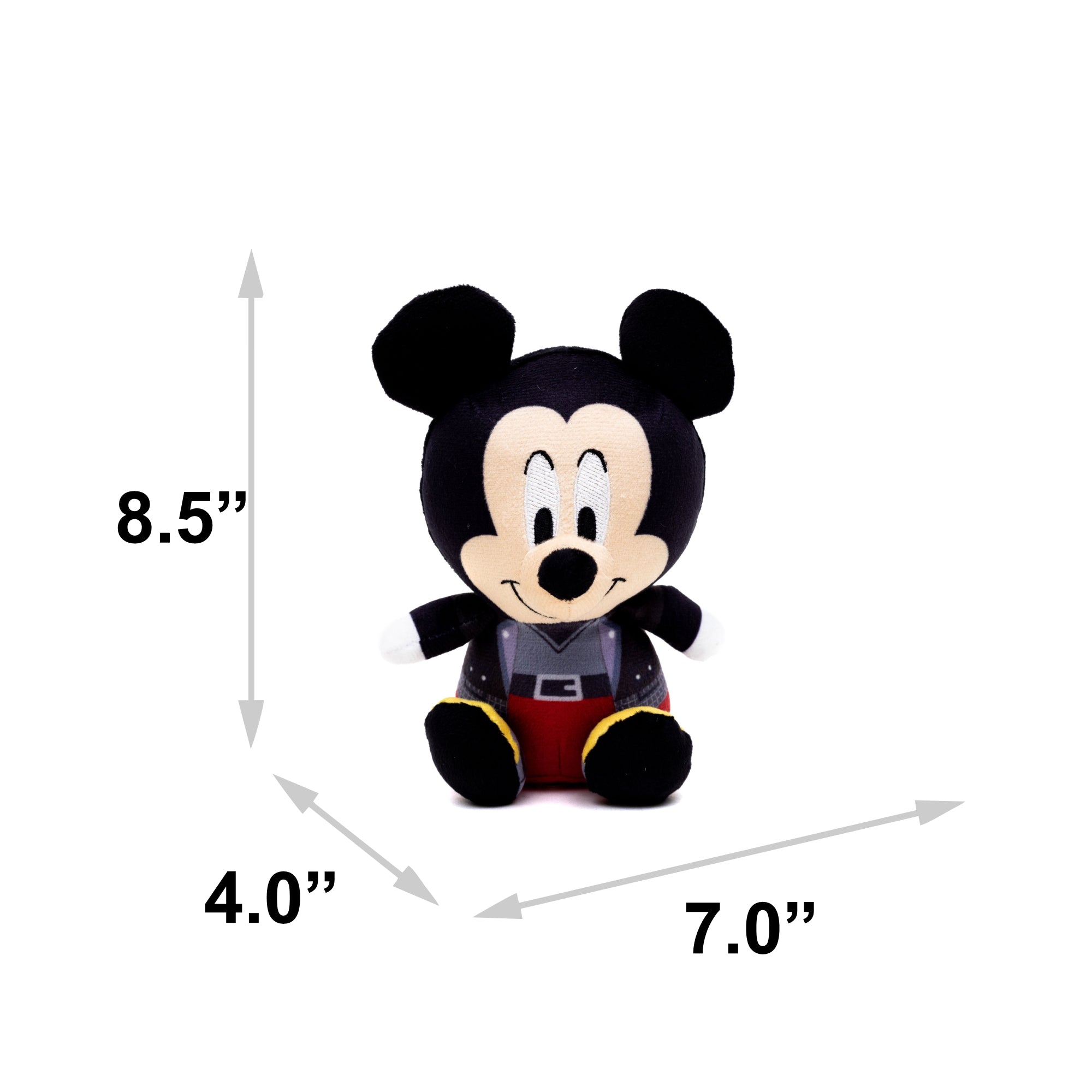 Dog Toy Squeaker Plush - Kingdom Hearts King Mickey Mouse Full Body Sitting Pose Dog Toy Squeaky Plush Disney
