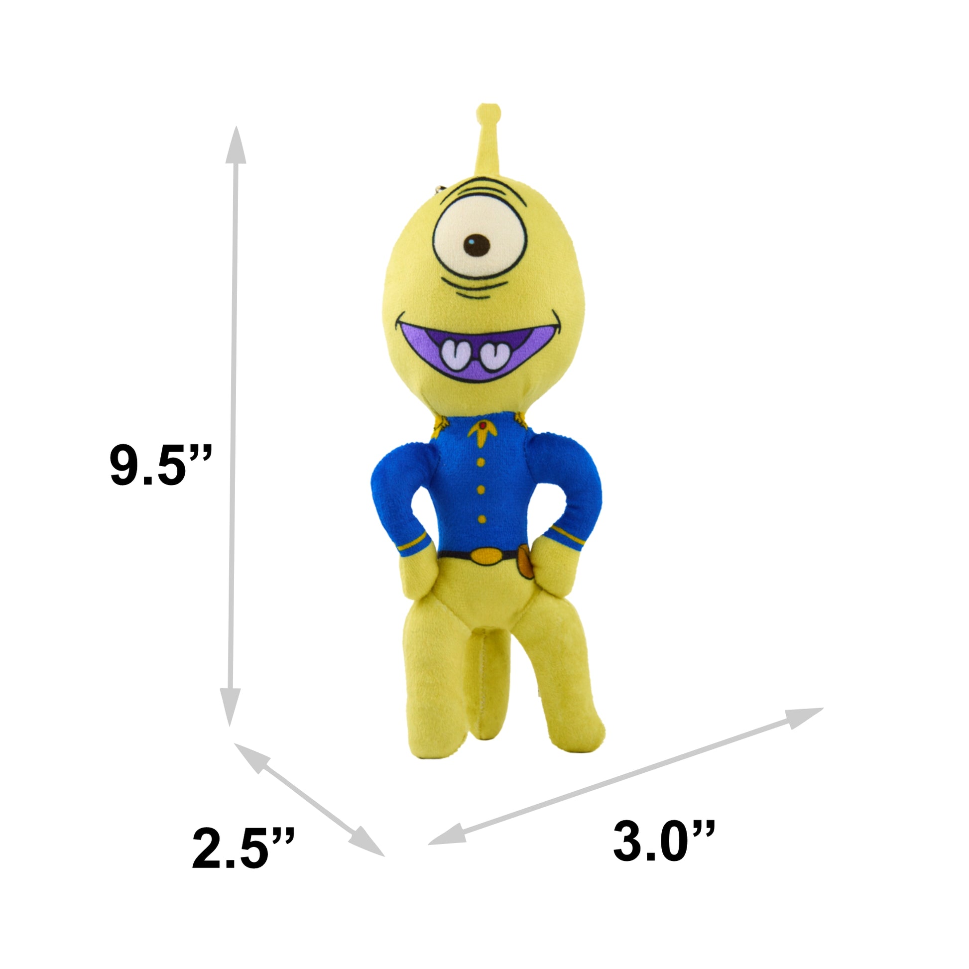 Dog Toy Squeaker Plush - Lilo and Stitch Pleakley Smiling Full Body Standing Pose Dog Toy Squeaky Plush Disney