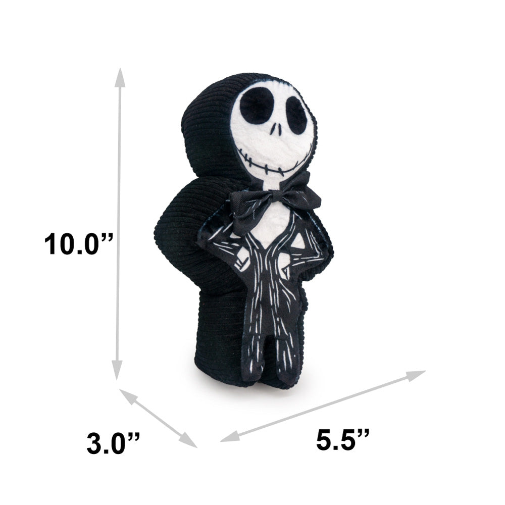 Dog Toy Squeaker Plush - A Nightmare Before Christmas Jack Skellington Standing Pose Black Dog Toy Squeaky Plush Disney
