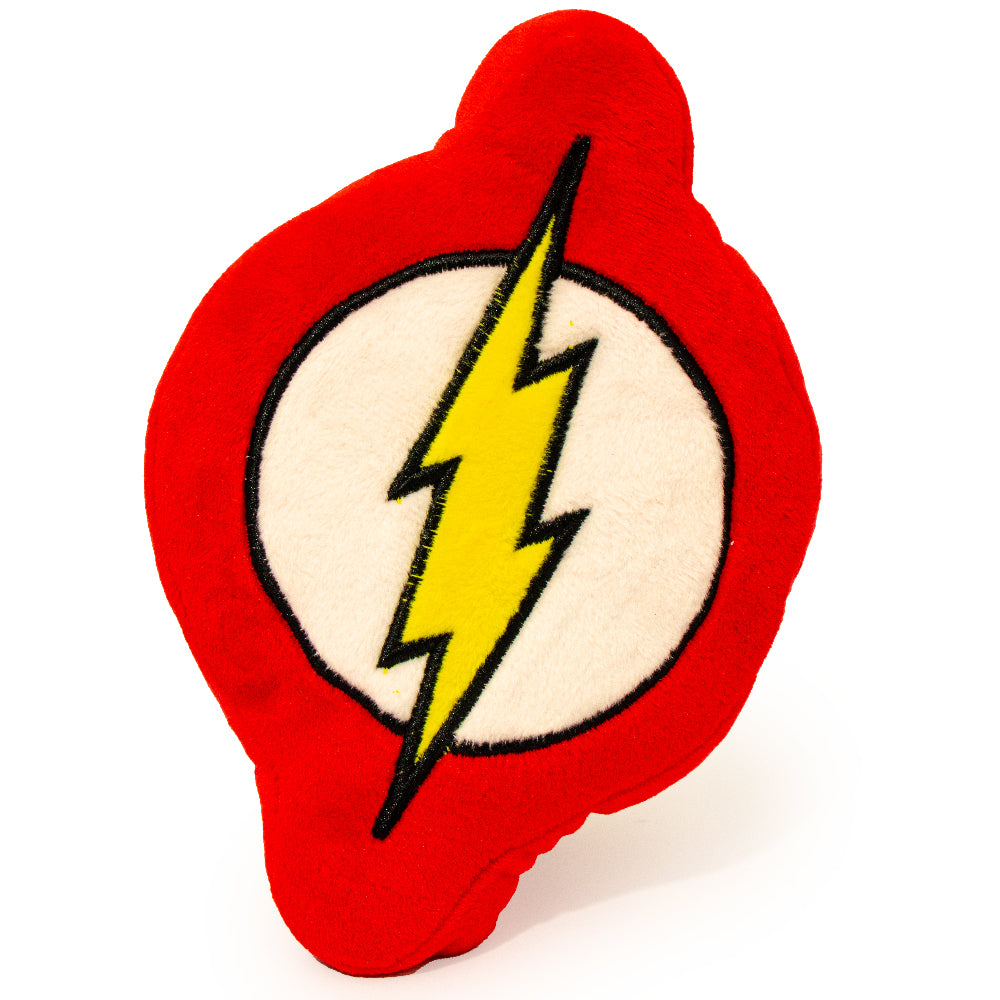 Dog Toy Squeaky Plush - Flash Icon Red White Yellow Dog Toy Squeaky Plush DC Comics