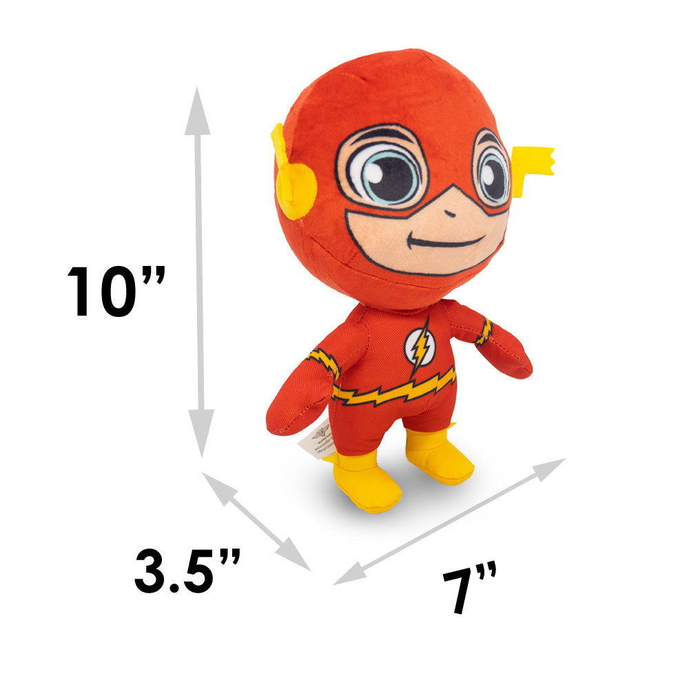 Dog Toy Squeaker Plush - DC Super Friends Collection Chibi Flash Full Body Standing Pose Dog Toy Squeaky Plush DC Comics