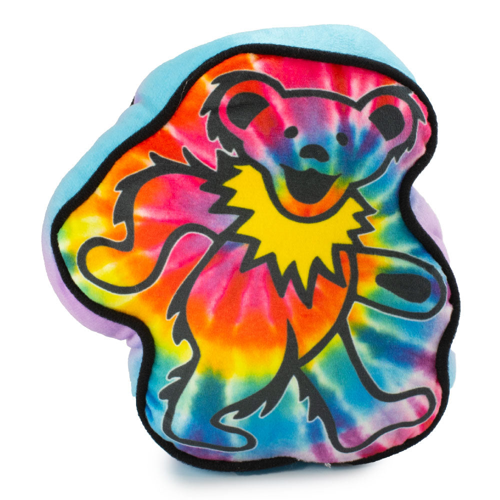 Dog Toy Squeaker Plush - Grateful Dead Dancing Bear Tie Dye Multi Color Dog Toy Squeaky Plush Grateful Dead