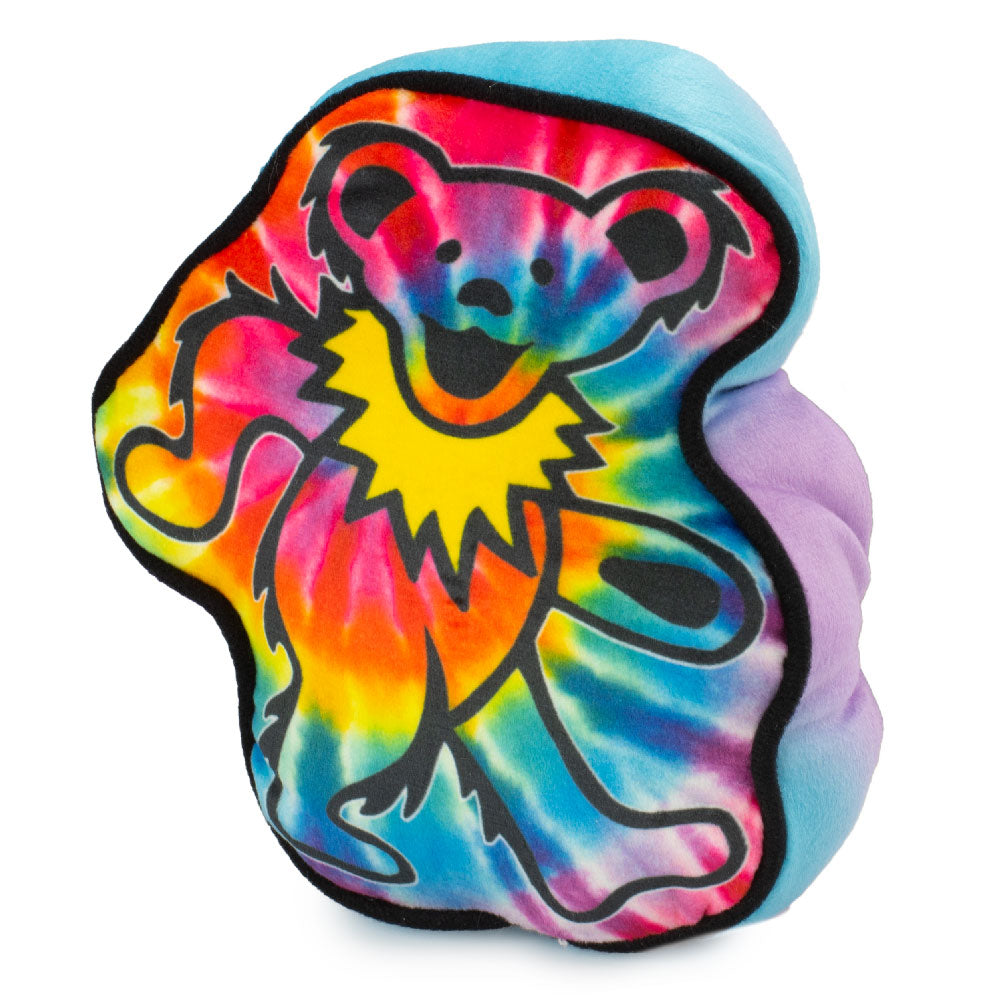 Dog Toy Squeaker Plush - Grateful Dead Dancing Bear Tie Dye Multi Color Dog Toy Squeaky Plush Grateful Dead