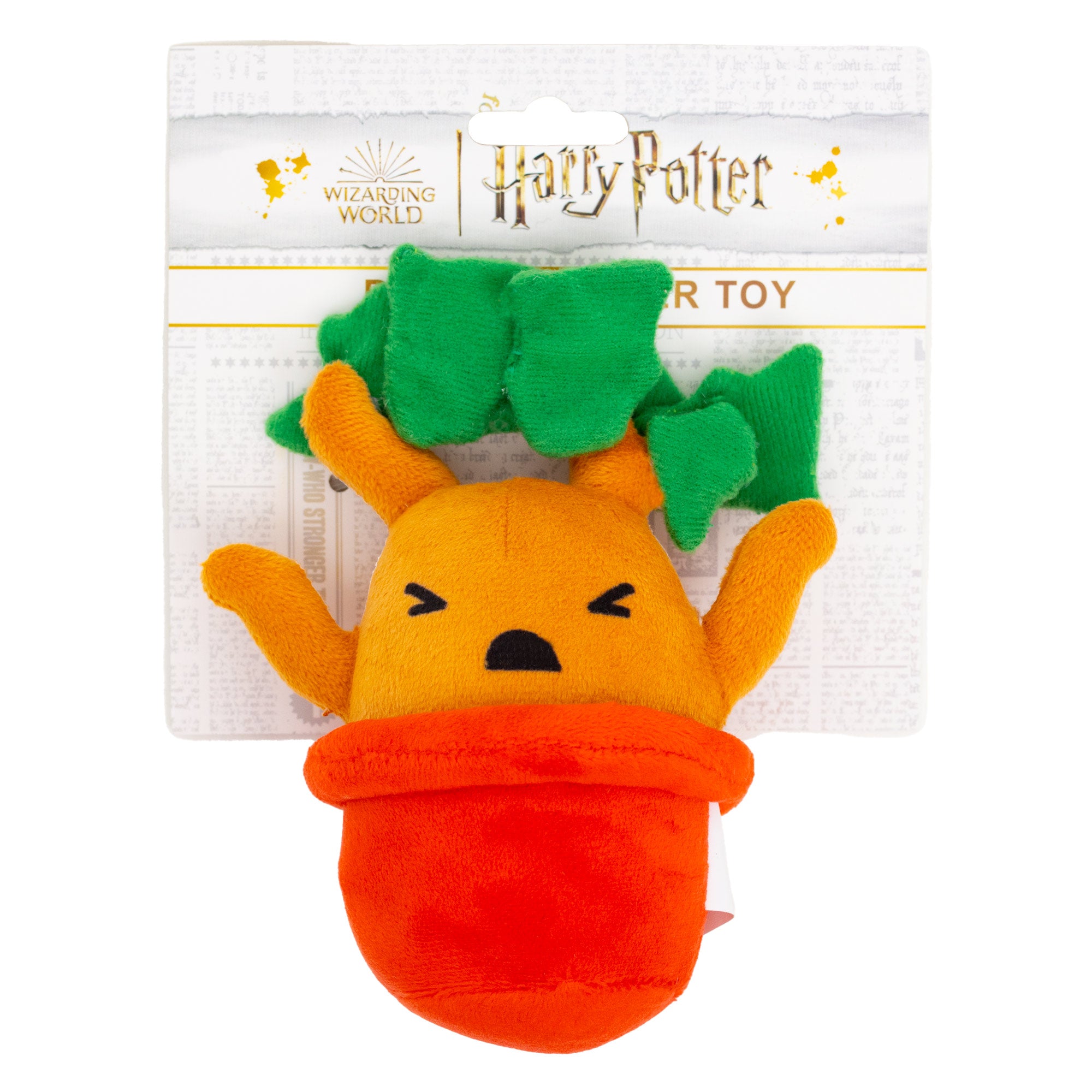 Dog Toy Squeaker Plush - Harry Potter Mandrake Root Charm Dog Toy Squeaky Plush The Wizarding World of Harry Potter