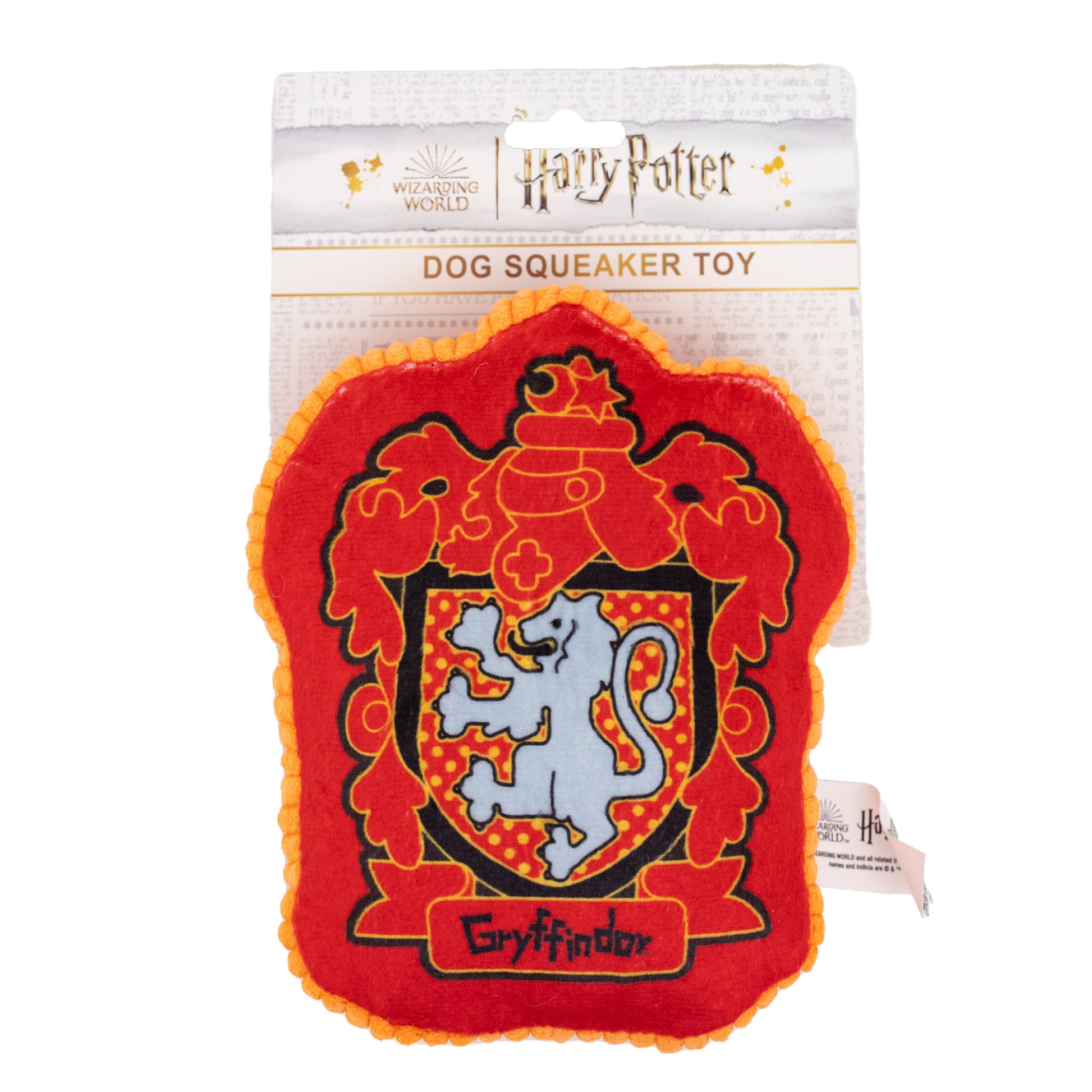Dog Toy Squeaker Plush - Harry Potter Gryffindor Lion Charm Crest Red Dog Toy Squeaky Plush Harry Potter