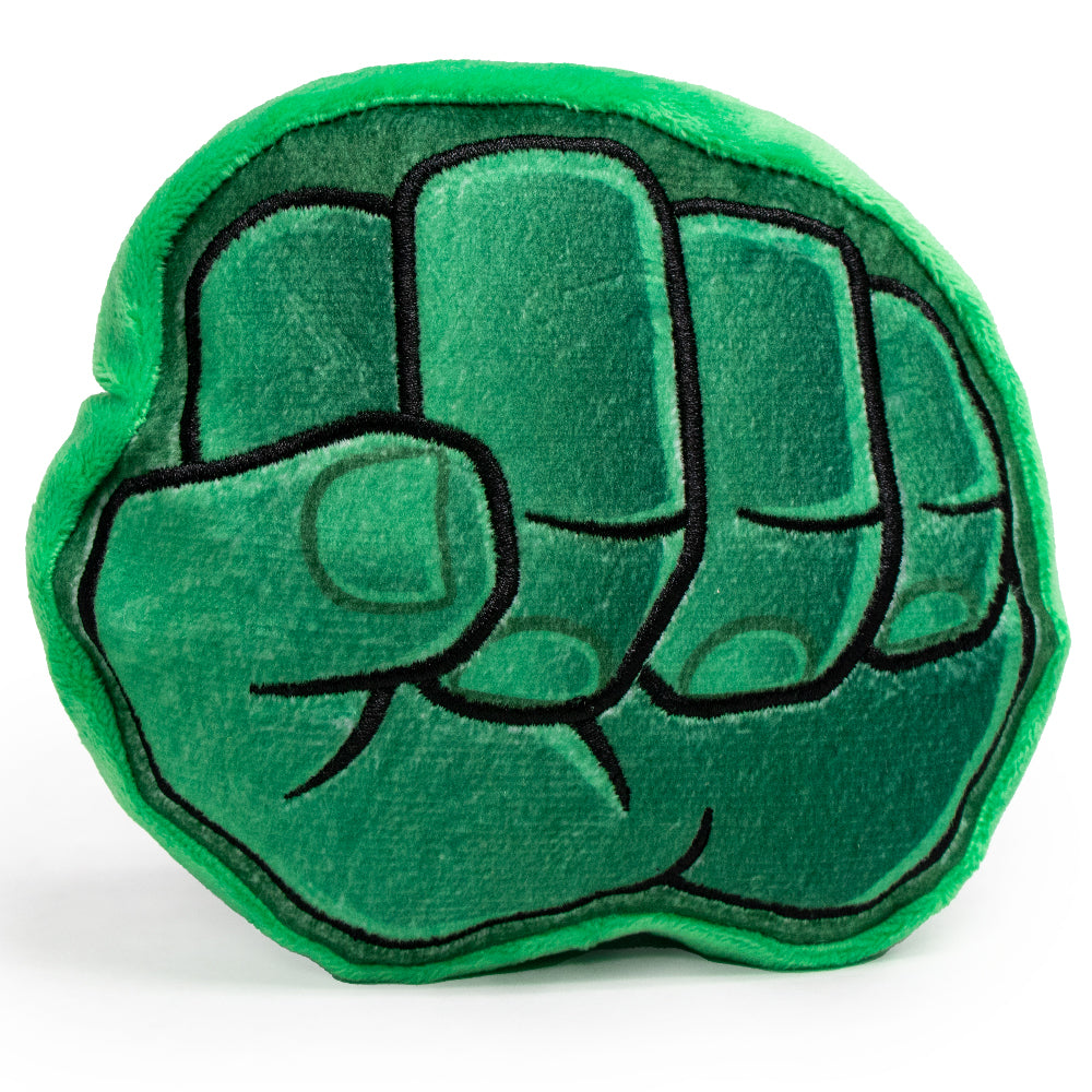 Dog Toy Plush - 6-INCH - Hulk Fist Greens Dog Toy Squeaky Plush Marvel Comics