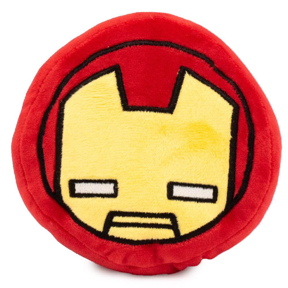 Dog Toy Squeaker Plush - Iron Man Kawaii Face Dog Toy Squeaky Plush Marvel Comics