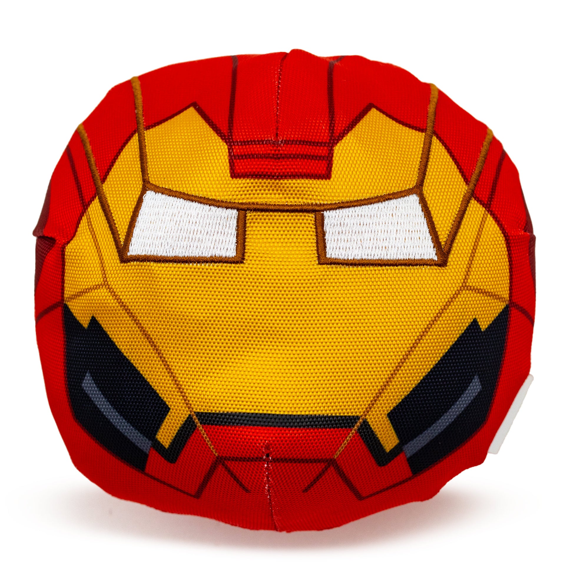 Dog Toy Ballistic Squeaker - Iron Man Face Red Dog Toy Squeaky Plush Marvel Comics