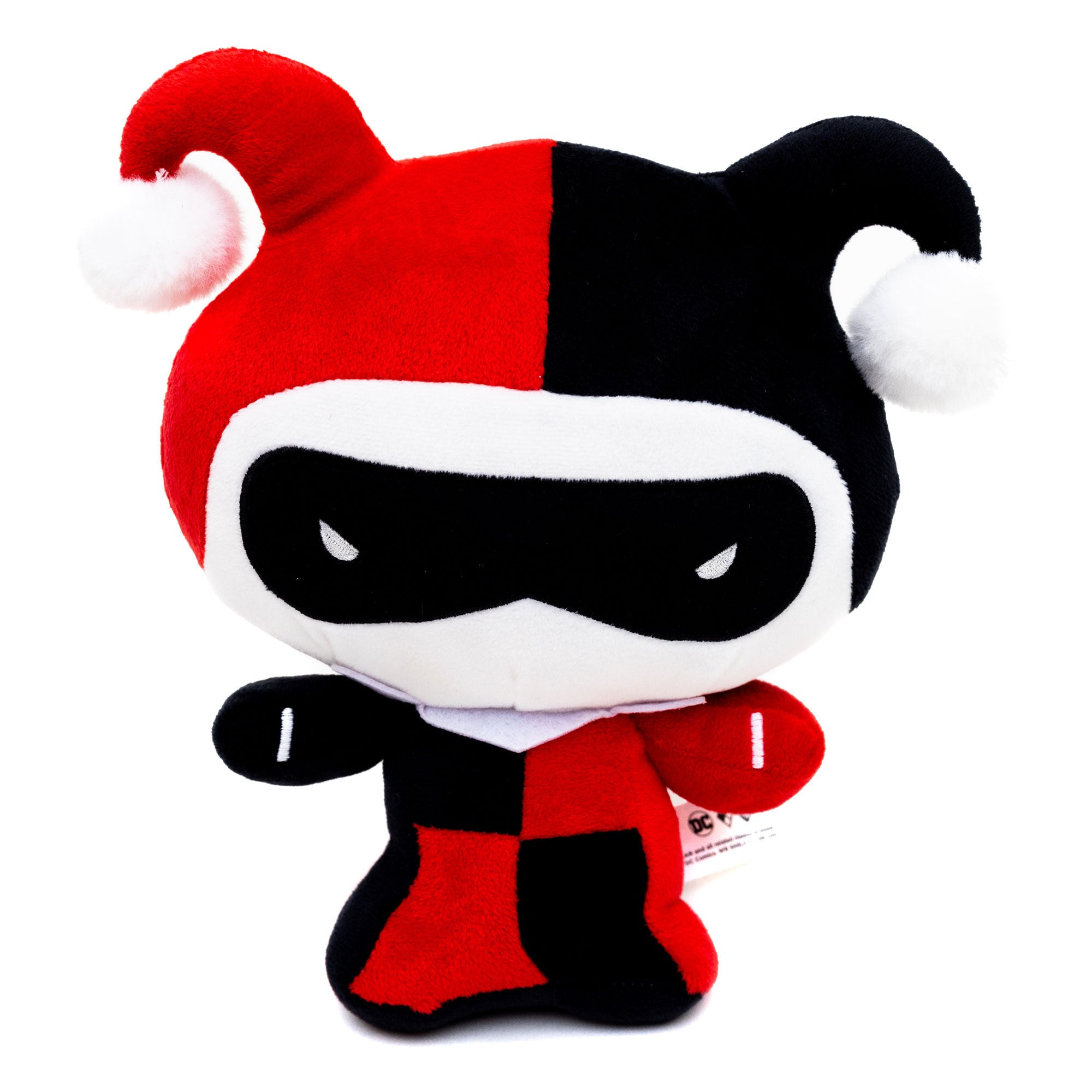 Dog Toy Squeaky Plush 2-Piece Set, DC Comics Chibi Characters, Joker, Harley Quinn