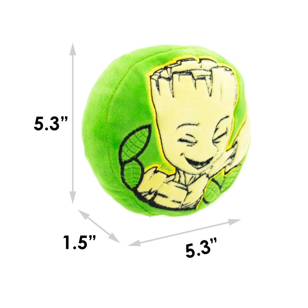 Dog Toy Squeaky Plush - Groot Happy Pose Leaves Greens Browns Dog Toy Squeaky Plush Marvel Comics