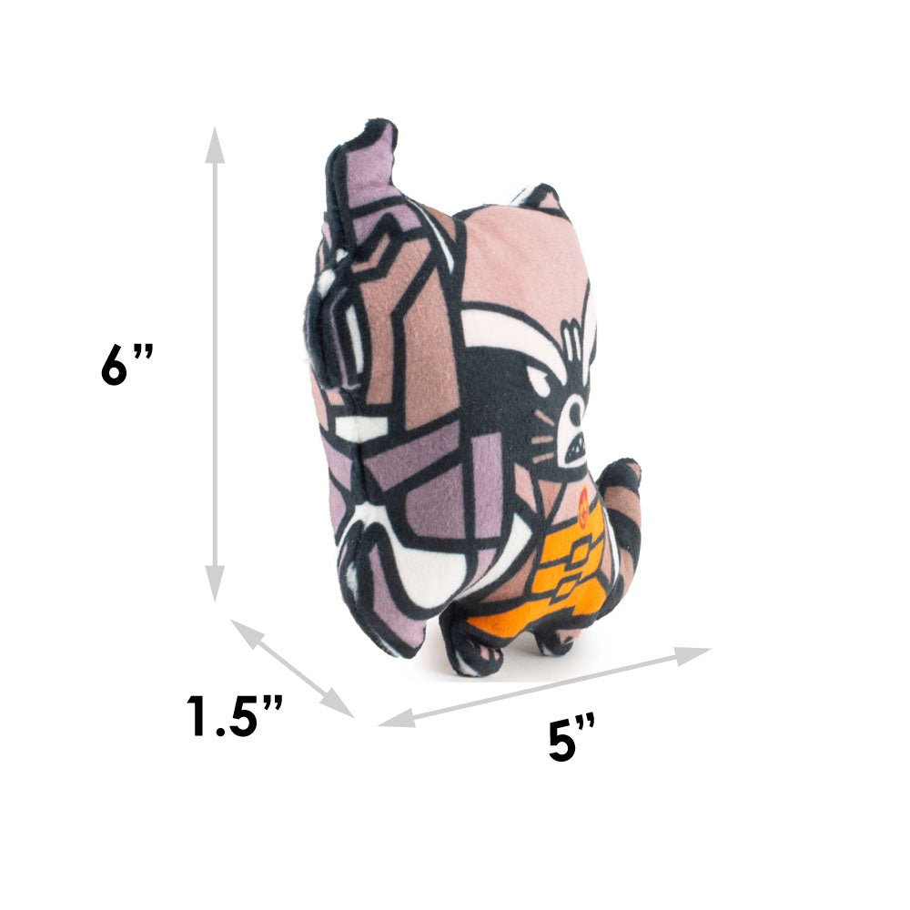 Dog Toy Squeaker Plush - Kawaii Rocket Raccoon Angry Pose Dog Toy Squeaky Plush Marvel Comics