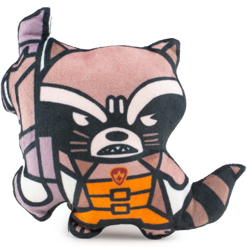 Dog Toy Squeaker Plush - Kawaii Rocket Raccoon Angry Pose Dog Toy Squeaky Plush Marvel Comics