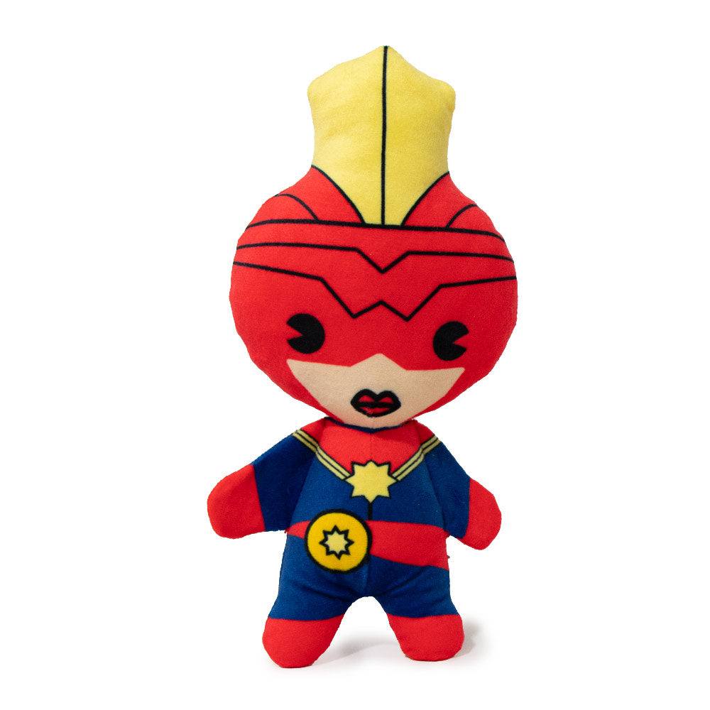 Dog Toy Squeaky Plush - Kawaii Captain Marvel Standing Pose Dog Toy Squeaky Plush Marvel Comics