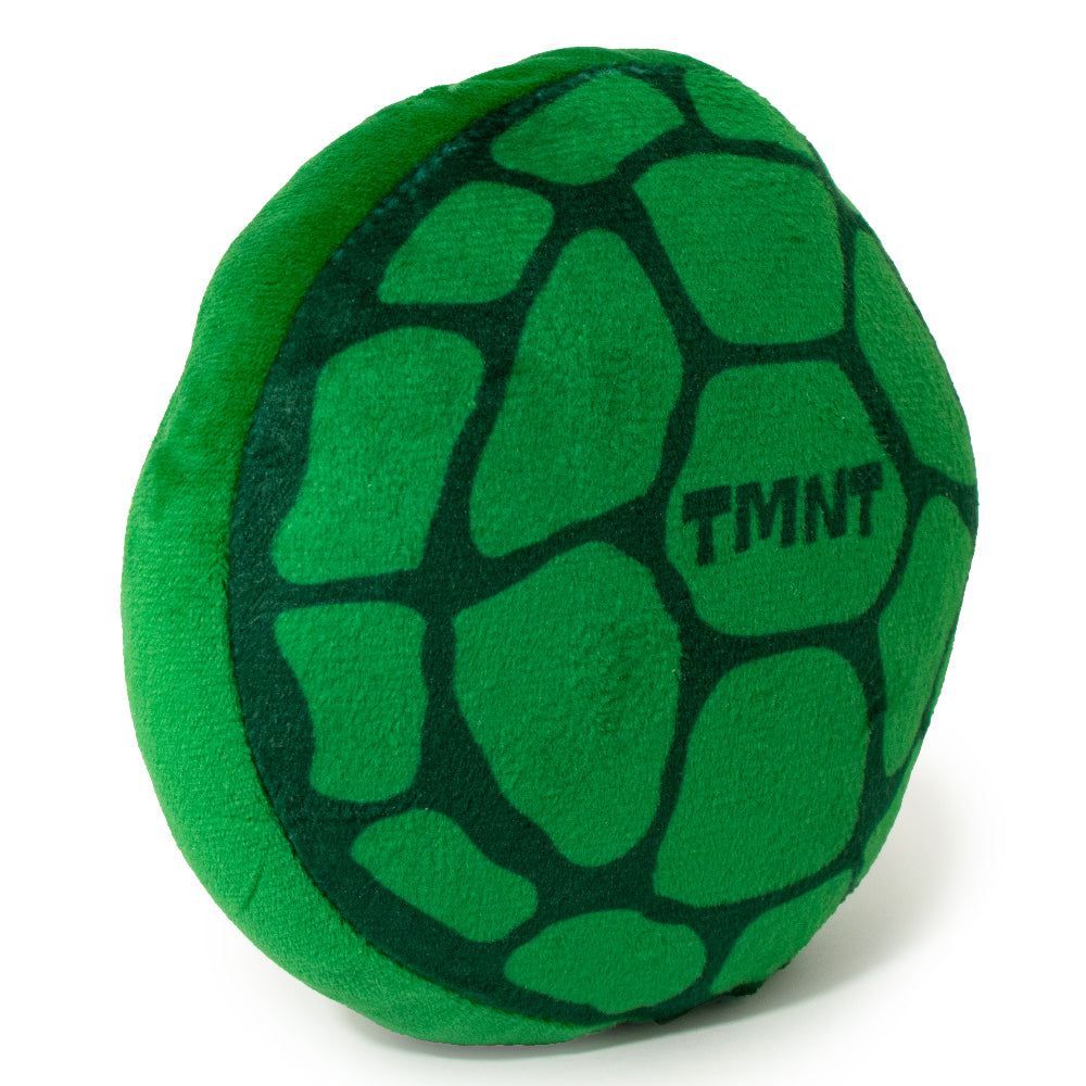 Dog Toy Squeaker Plush - TEENAGE MUTANT NINJA TURTLES Turtle Shell + Logo Greens Red White Dog Toy Squeaky Plush Nickelodeon