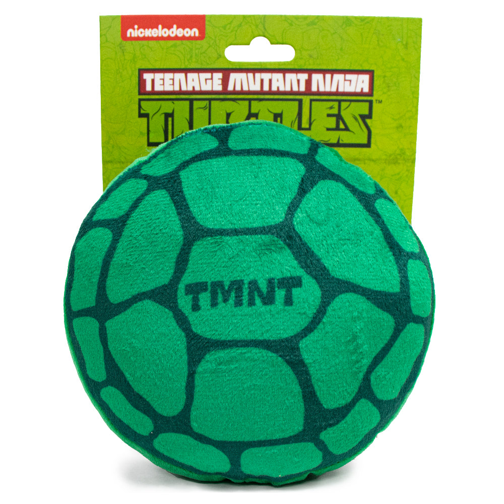 Dog Toy Squeaker Plush - TEENAGE MUTANT NINJA TURTLES Turtle Shell + Logo Greens Red White Dog Toy Squeaky Plush Nickelodeon