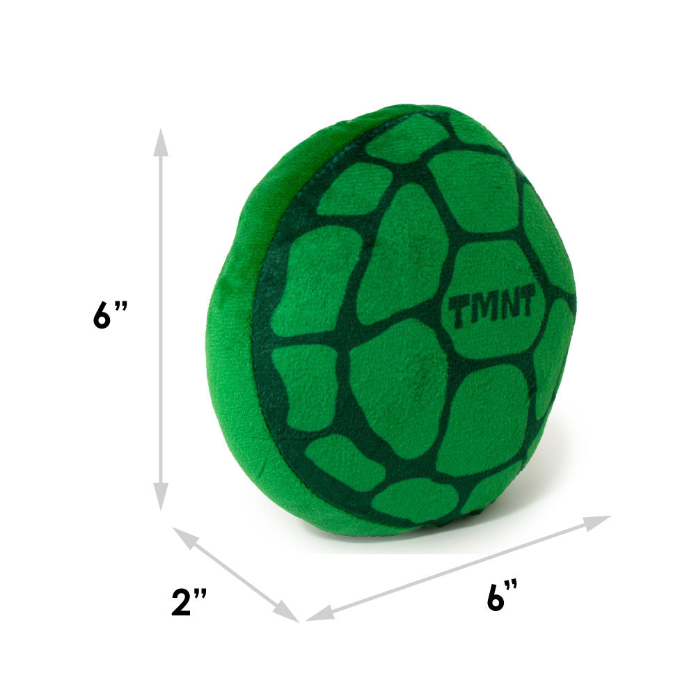 Dog Toy Squeaker Plush - TEENAGE MUTANT NINJA TURTLES Turtle Shell + Logo Greens Red White Dog Toy Squeaky Plush Nickelodeon