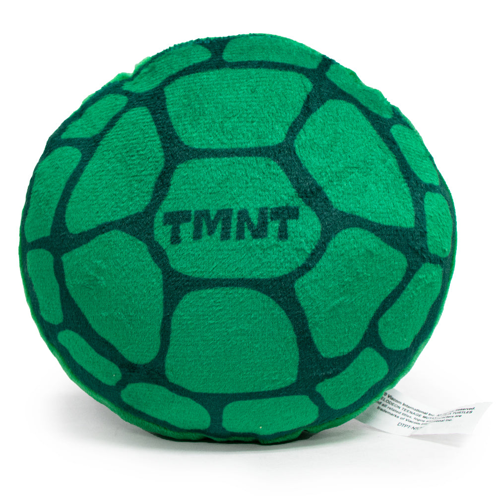 Dog Toy Squeaker Plush - TEENAGE MUTANT NINJA TURTLES Turtle Shell + Logo Greens Red White Dog Toy Squeaky Plush Nickelodeon