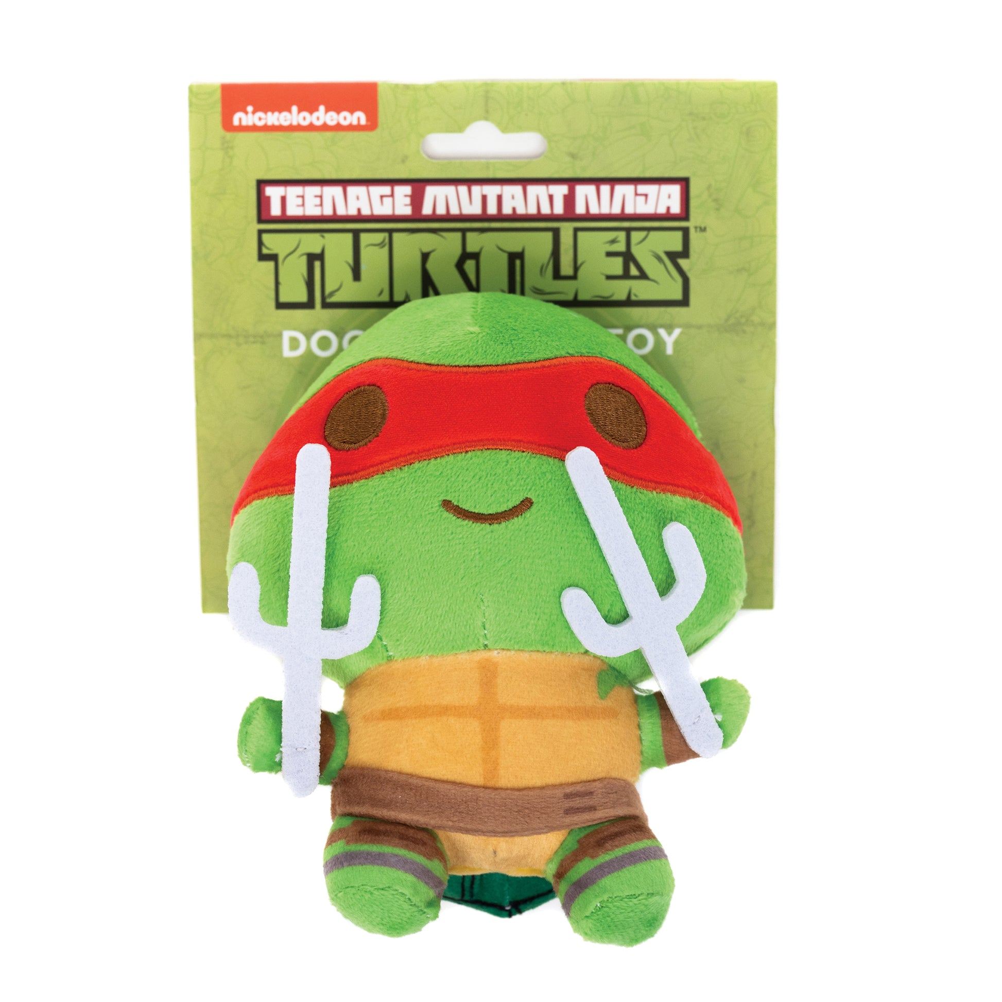 Dog Toy Squeaker Plush - Teenage Mutant Ninja Turtles Raphael Full Body Sais Pose Red Dog Toy Squeaky Plush Nickelodeon