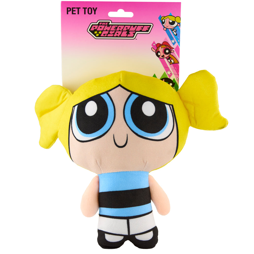 Dog Toy Plush - The Powerpuff Girls Bubbles Full Body Pose Dog Toy Squeaky Plush Powerpuff Girls