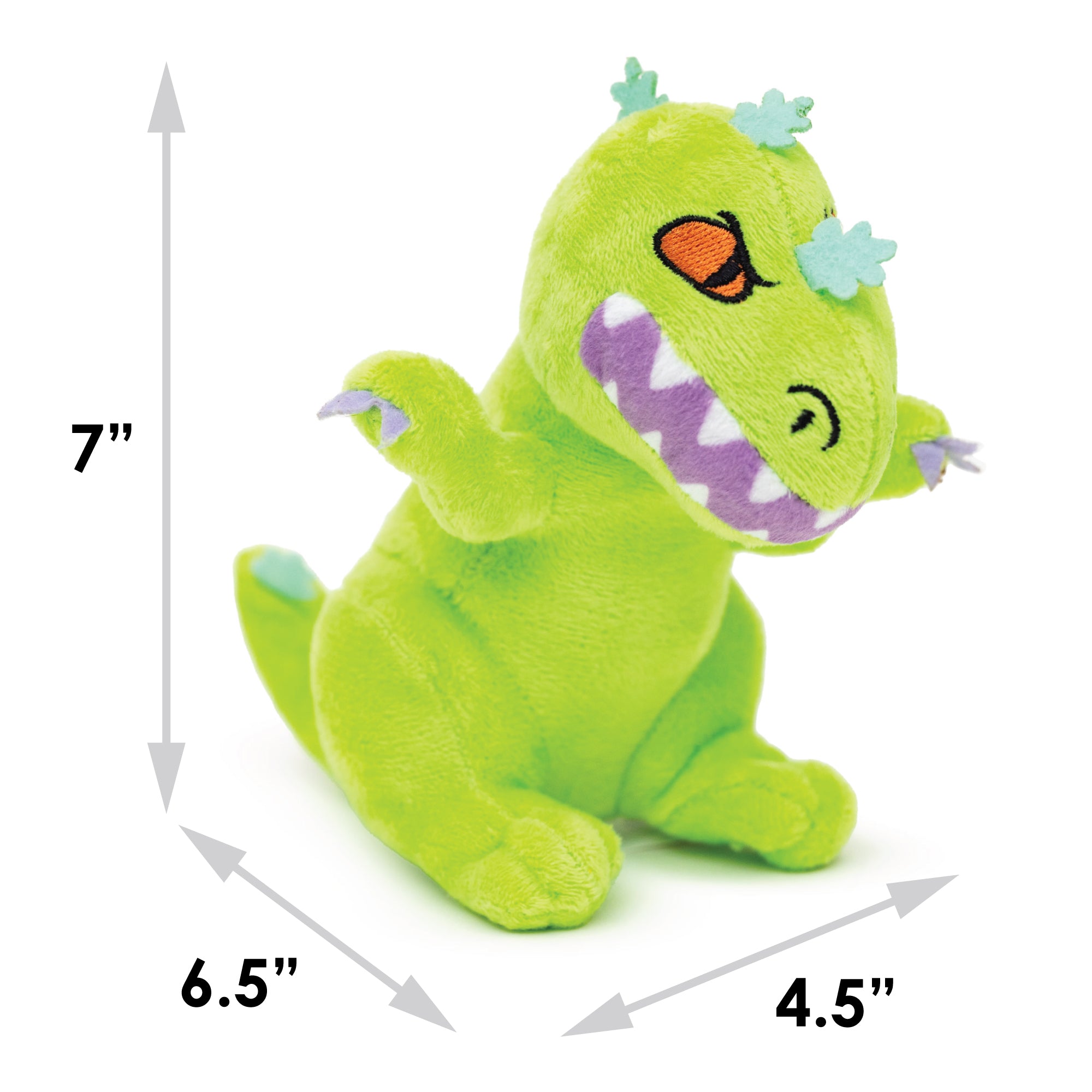 Dog Toy Squeaker Plush - Rugrats Reptar Full Body Pose Dog Toy Squeaky Plush Nickelodeon