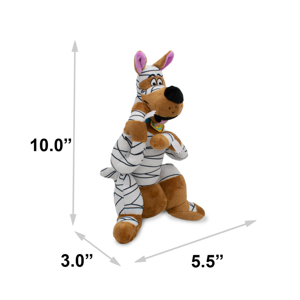 Dog Toy Squeaker Plush - Mummy Wrap Halloween Scooby-Doo Sitting Pose Dog Toy Squeaky Plush Hanna Barbera