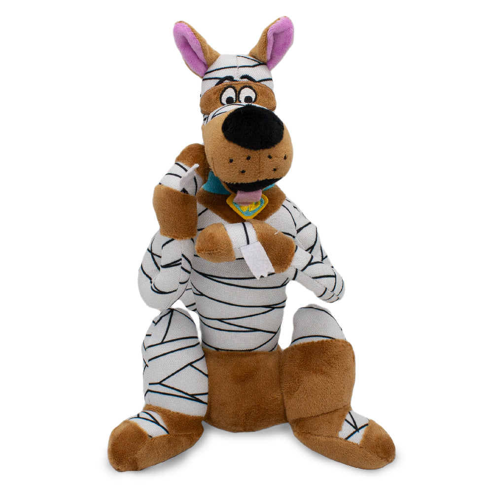 Dog Toy Squeaker Plush - Mummy Wrap Halloween Scooby-Doo Sitting Pose Dog Toy Squeaky Plush Hanna Barbera