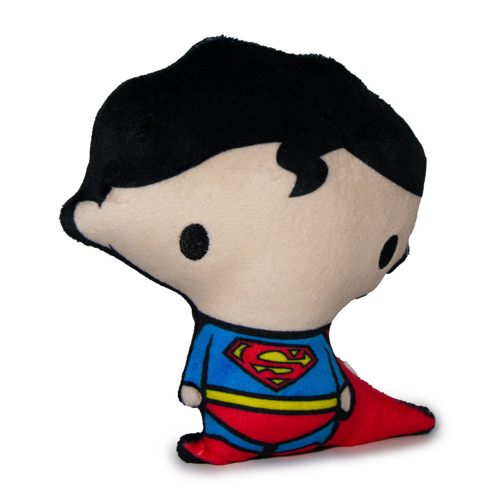 Dog Toy Plush - Chibi Superman Standing Pose Dog Toy Squeaky Plush DC Comics