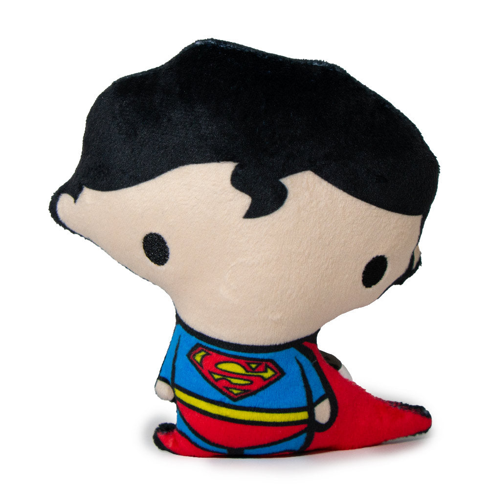 Dog Toy Plush - Chibi Superman Standing Pose Dog Toy Squeaky Plush DC Comics