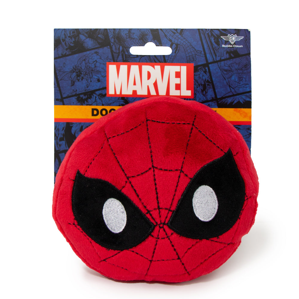 Dog Toy Squeaky Plush - Spider-Man Face Emoji Red Black White Dog Toy Squeaky Plush Marvel Comics