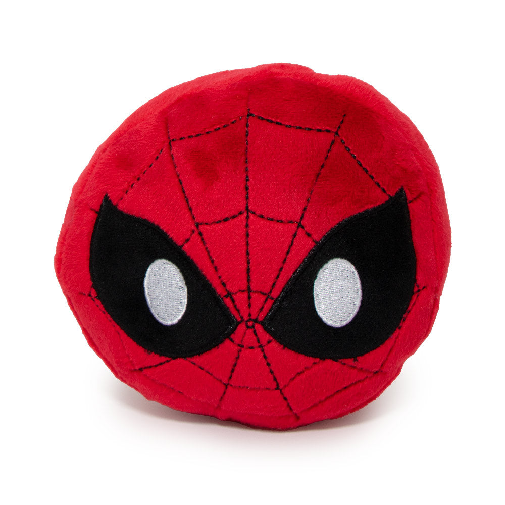 Dog Toy Squeaky Plush - Spider-Man Face Emoji Red Black White Dog Toy Squeaky Plush Marvel Comics