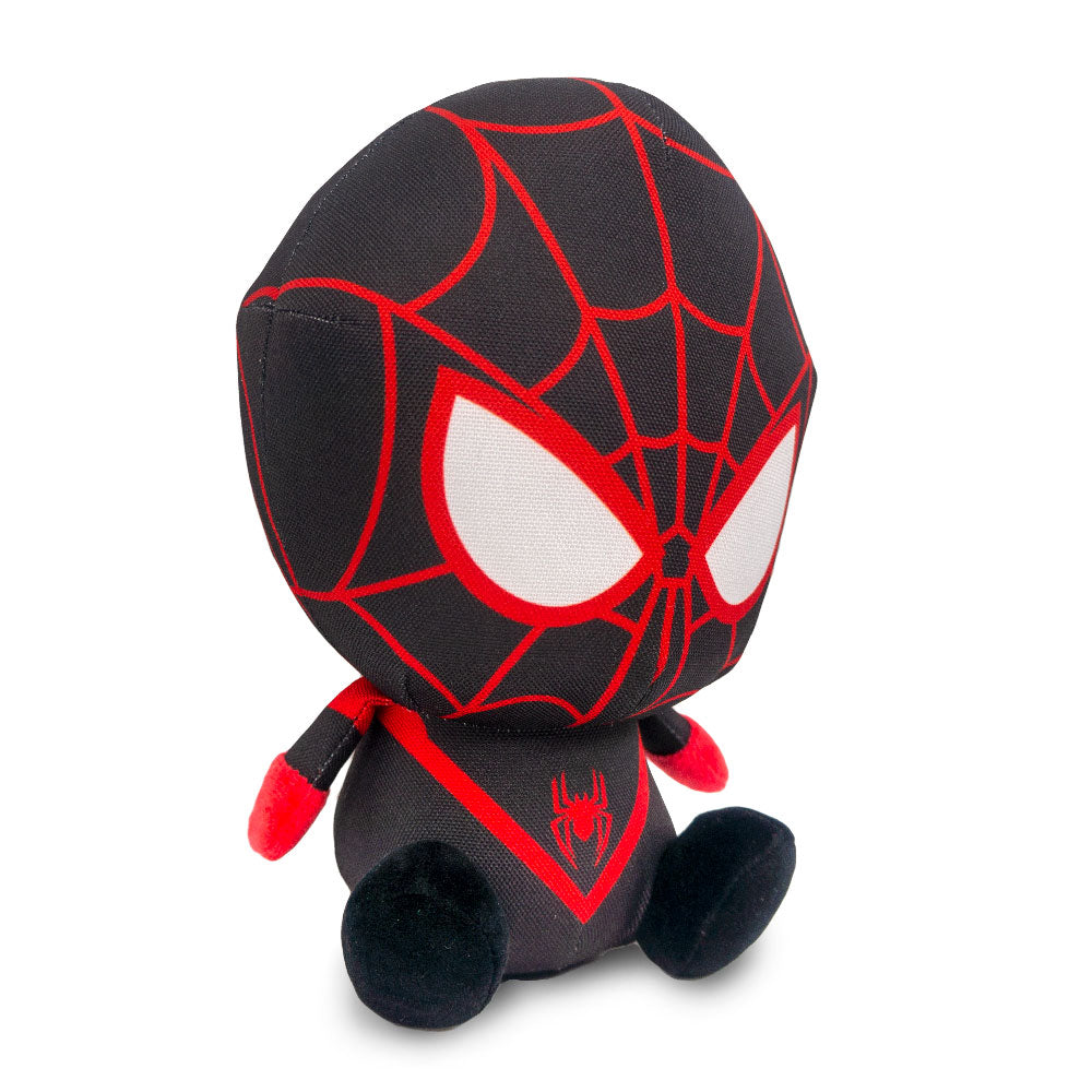 Dog Toy Squeaker Plush - Marvel Ultimate Spider-Man Morales Full Body Sitting Pose Dog Toy Squeaky Plush Marvel Comics