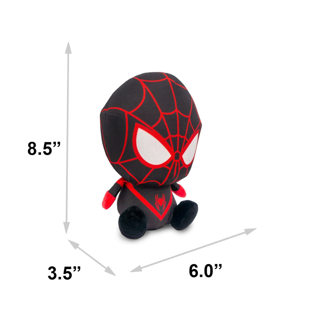 Dog Toy Squeaker Plush - Marvel Ultimate Spider-Man Morales Full Body Sitting Pose Dog Toy Squeaky Plush Marvel Comics