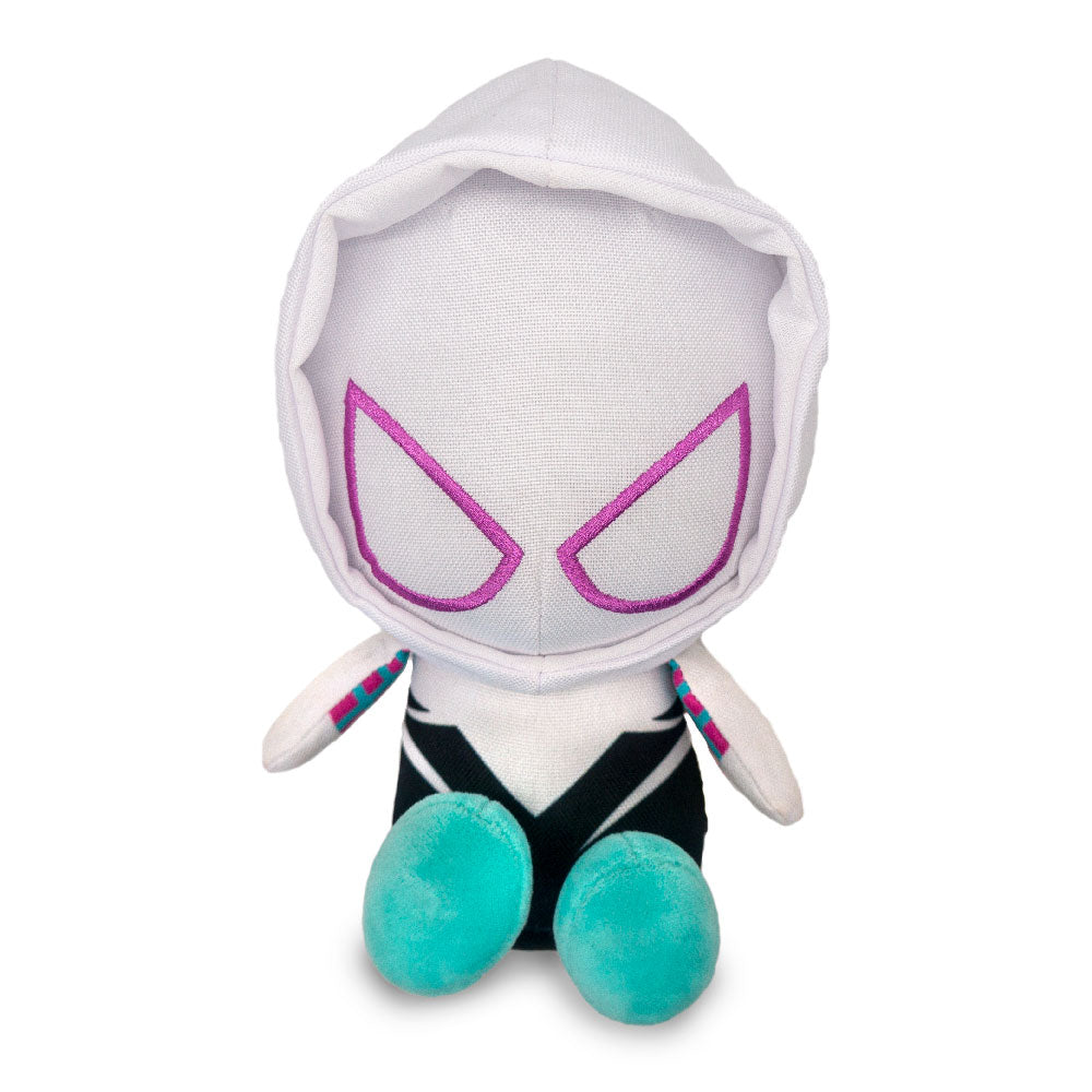Dog Toy Squeaker Plush - Marvel Spider-Woman Gwen Stacy Ghost-Spider Full Body Sitting Pose Dog Toy Squeaky Plush Marvel Comics