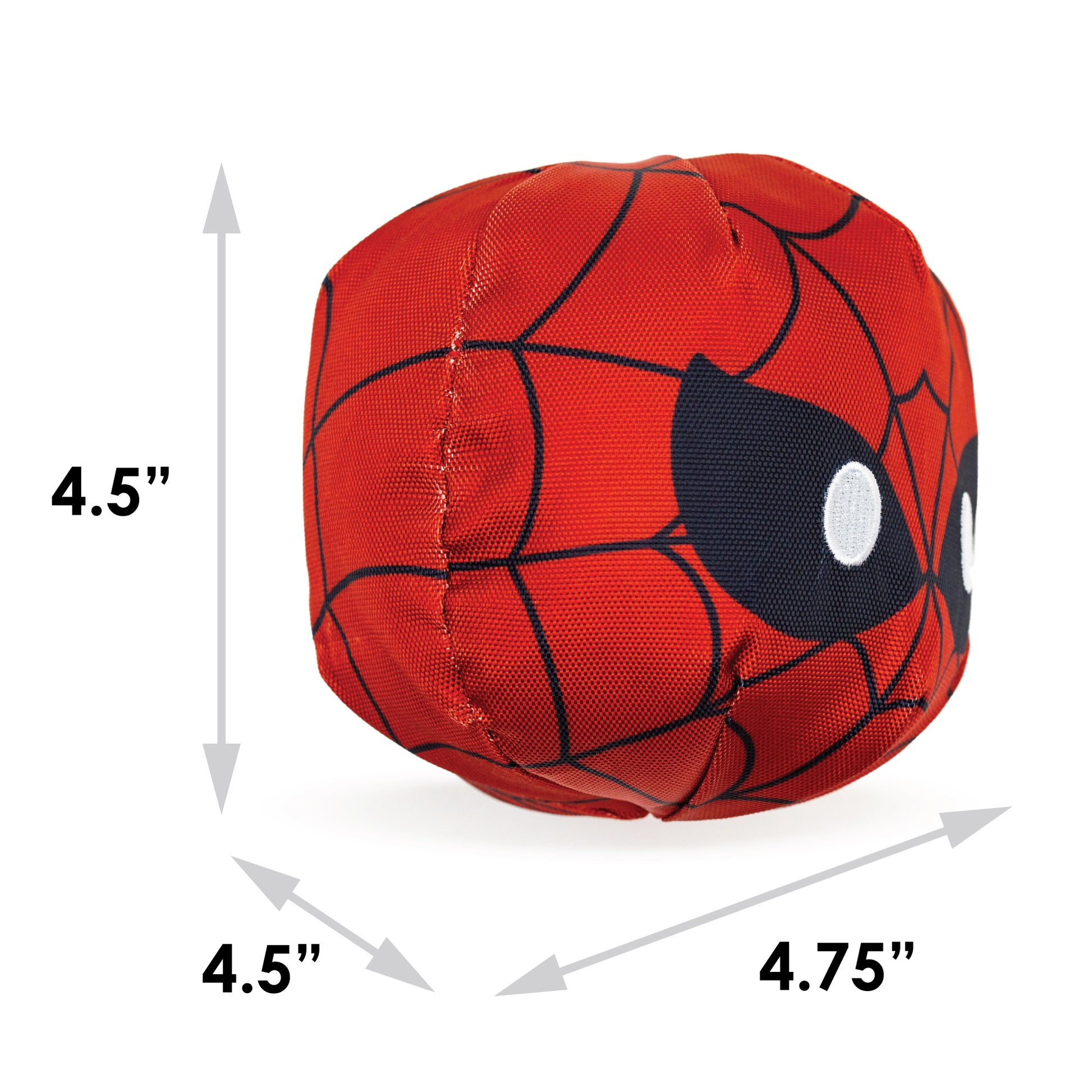 Dog Toy Ballistic Squeaker - Spider-Man Face Red Dog Toy Squeaky Plush Marvel Comics