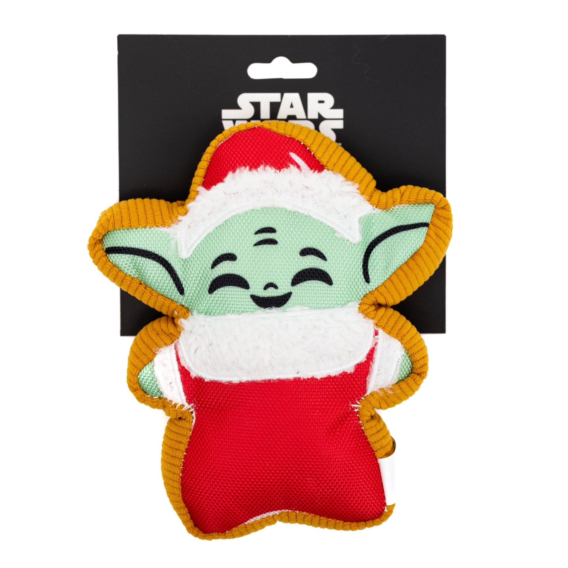 Dog Toy Squeaker Plush - Star Wars Holiday Grogu Santa Cookie Replica Dog Toy Squeaky Plush Star Wars