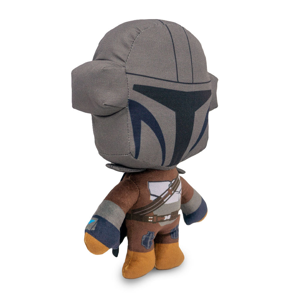 Dog Toy Squeaker Plush - Star Wars The Mandalorian Standing Pose with Ballistic Nylon Head Dog Toy Squeaky Plush Star Wars